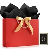 YoungTree Gift Bags with Handles, 13" Medium Gift Bag with 2 Tissue Paper and 1 Card, Present Bag...