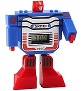 FANMIS LED Digital Cartoon Sports Robot Transformation Outdoor Sports Watch Blue