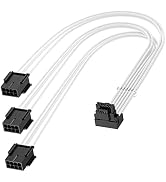 Bangfun PCIE 5.0 12VHPWR 90 Degree 16Pin RTX 4090 GPU Power Cable, 16Pin(12+4) to 3X8Pin Male to ...