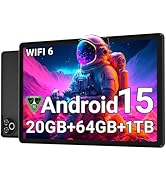Android 15 Tablet 10 Inch, 20GB RAM 64GB ROM 1TB Expandable, Fast WiFi 6 & BT 5.4 Electronics Tab...