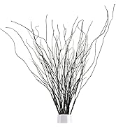 Ruidazon 10Pcs 30.7" Curly Willow Branches, Artificial Flowers Twigs Decorative Sticks Stem, Dry ...