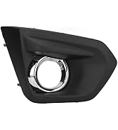 Fog Light Bezel, Driver/Passenger Side Front Bumper Fog Light Cover, Left/Right Side Chrome Front...
