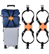 XINRUI 2 Pack Luggage Bungee Straps, Adjustable Suitcase Travel Belts for Luggage Over Handle Por...