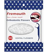 Fremouth Upgraded Orthodontic Flossers for Braces - Ortho Dental Floss Picks, 100 Count (Pack of 1)