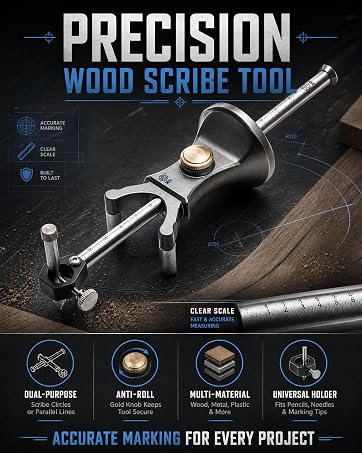 VISLONE Wood Scribe Tool Wheel Marking Gauge woodworking tool