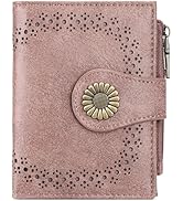 SENDEFN Small Wallets for Women Bifold RFID Blocking Leather Card Holder Compact Wallet with Zipp...