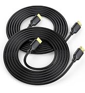 UVOOI 4K HDMI Cable 3FT 2-Pack, High Speed HDMI to HDMI Cable 3 Feet HDMI 2.0 Cord Supports 4K@60...