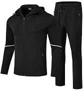 Rdruko Men's Track Sweat Suits 2 Piece Set Sweatsuits Tracksuits Jogging Workout Gym Athletic Sui...