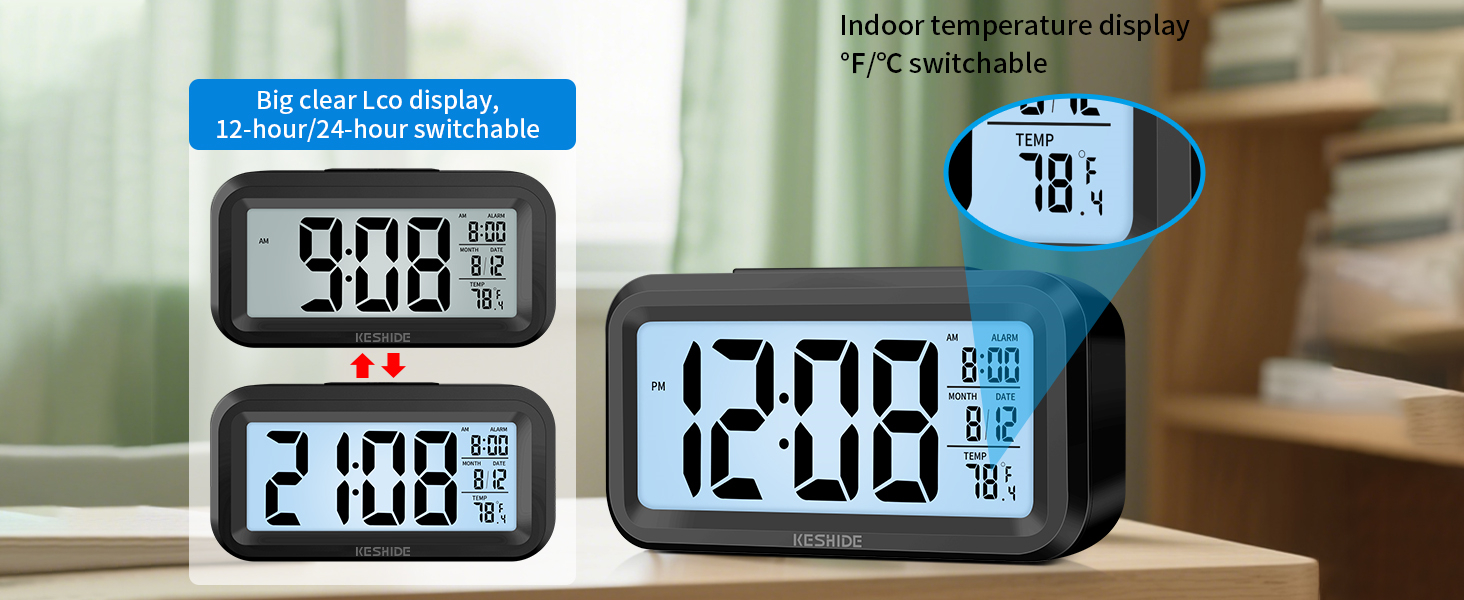 digital clock with temperature