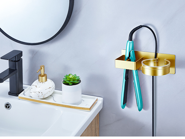 Hair Dryer and Straightener Holder Wall Mounted