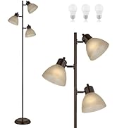 LTGSRC Modern Tree Floor Lamp for Living Room Bedroom, Tall Pole Standing Lamps with 3 Adjustable...