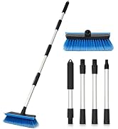 Ordenado 56" Car Wash Brush with Long Handle - Car Cleaning Brush with Soft Bristle & Squeegee, S...
