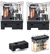 5 Amp Miniature 24VDC Relay DPDT Relay 2NO 2NC 8 Pin Sensitive Contact 24 Volt Relay PCB Terminal...
