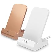 Oinmely 2-Pack Wireless Charger Wireless Phone Charger Stand Qi-Certified 10W Max Compatible with...