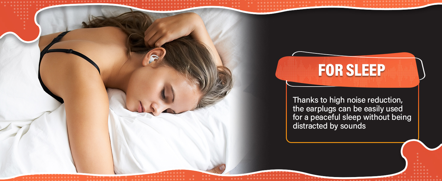 Reusable Ear Plugs for Sleeping - Safe Sound Blocking Ear Plugs Noise