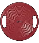 SPRI Core Balance Board Disc Wobble Trainer - Non Skid Surface, Dual Handle Rocker for Squats, Pu...