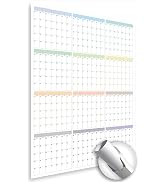 Large Wall Calendar Undated (39 x 27 inches) Double Sided Dry Erase Yearly & Monthly Wall Calenda...
