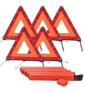 Acymner Reflective Safety Triangle Kit | Emergency Warning Triangles with Storage Case, Roadside ...