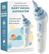 HealthSmart Nasal Aspirator for Baby – Perfect Gift for Moms & Baby Registry -3 Suction Levels, 3...