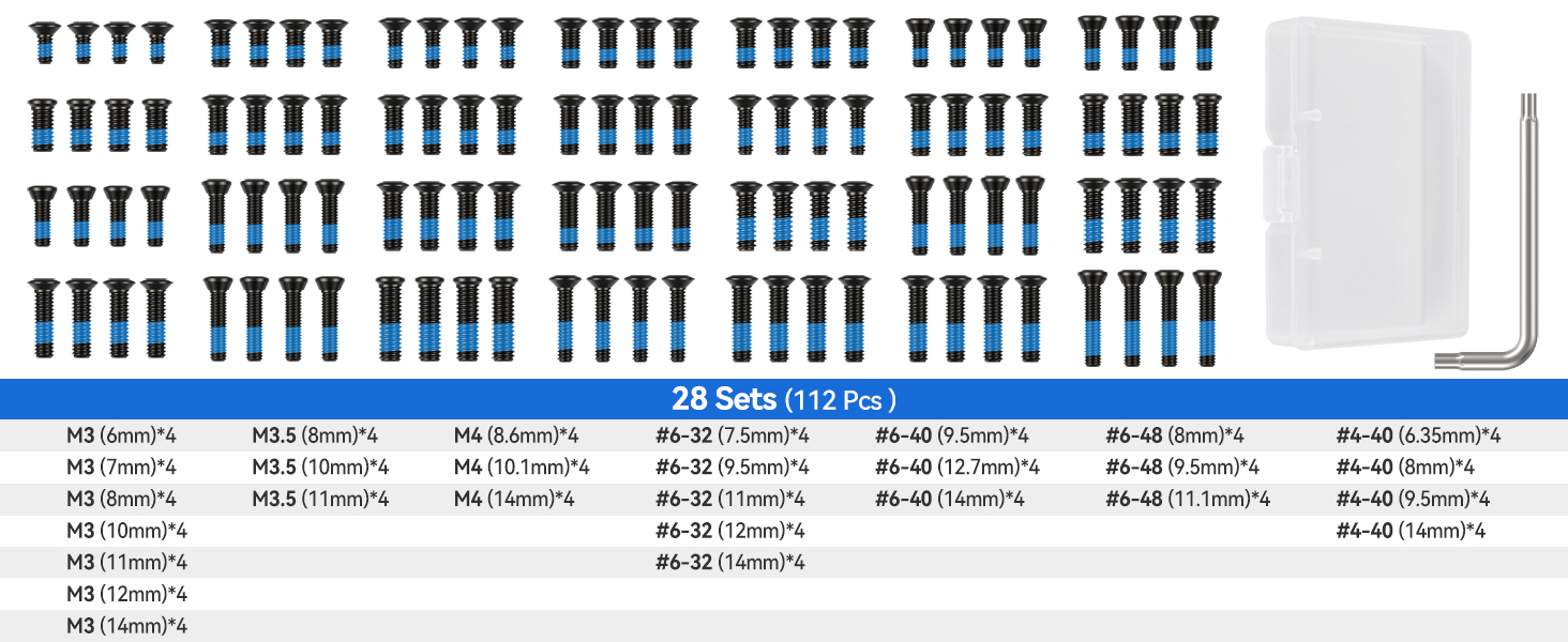 optics screw sets