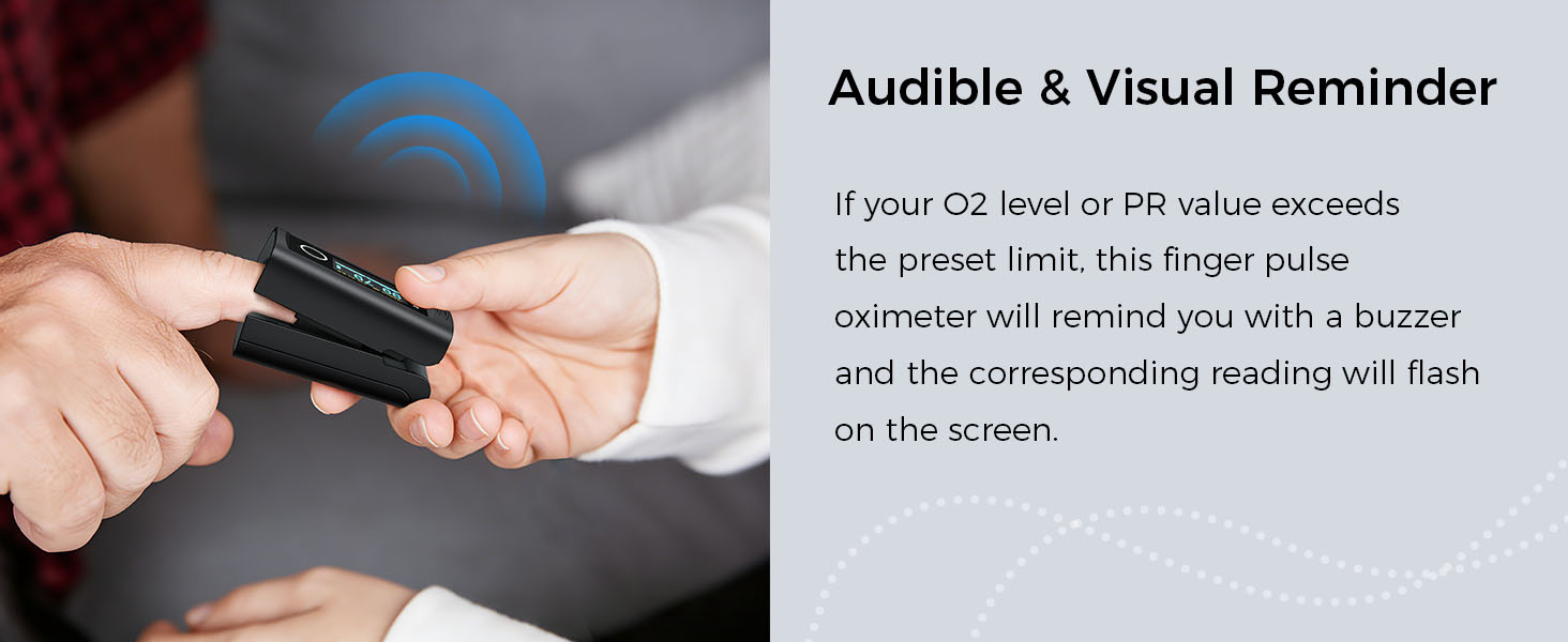 pulse oximeter oxygen monitor oximetry O2 sat meter finger alarm alert recording pulse ox