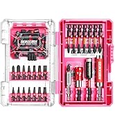 Geinxurn 56Pieces Impact Screwdriver Bits Set, Magnetic S2 Steel Phillips/Slotted/Square/Torx Ins...