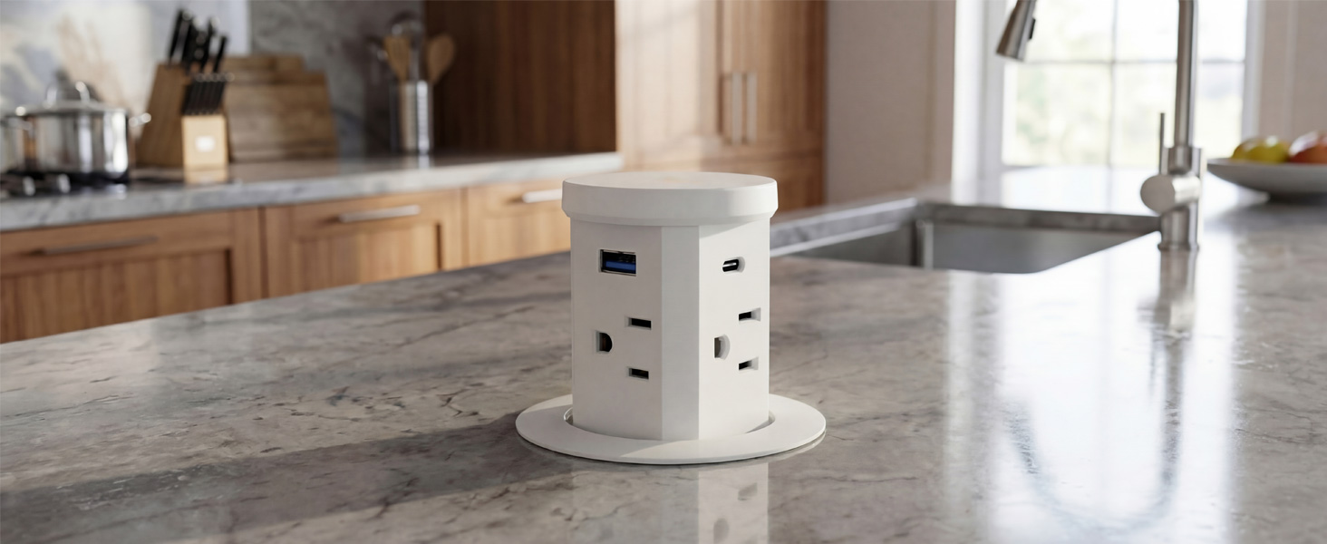 conference table power hub desk plug station recessed power strip power outlet pop up socket