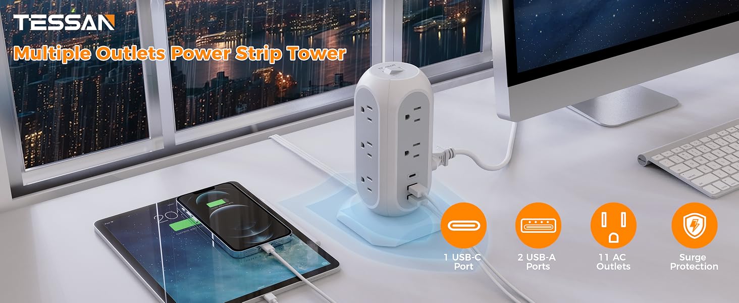 Power strip tower
