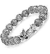 ZenBless Fengshui Prosperity Bracelet 12mm Natural Bead Bracelet Single Silver Pi Xiu/Pi Yao Attr...