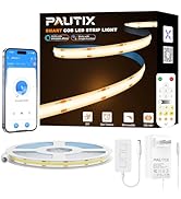 PAUTIX LED Strip Warm White 20ft/6.1m,Smart LED Strip Light Kit Compatible with Alexa/Google Assi...