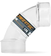 POWERTEC 70336V 2-1/2" OD 90 Degree Elbow - ABS Plastic Dust Collector Connector (Clear)