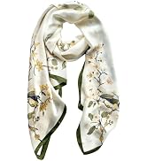 Long Silk Like Scarf Lightweight Satin Scarves Large Sunscreen Shawl Wrap for Women