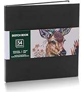Hardcover Sketch Book, Square Small Sketchbook 8.3×8.3in, Thick Paper Drawing Pad 72lb/120gsm, 10...