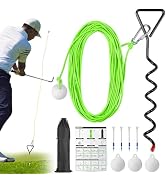TOBWOLF Golf Ball on a String, 33FT Swing Away Golf Ball on a Rope with Fixed Rod, Golf Rope Swin...