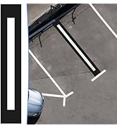 92x4 inch Parking Lot Line Stencil, Black Silicone Foldable Reusable Template,Parking Lot Line St...