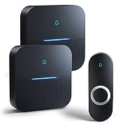 AIDA Lighted Wireless Doorbell, Home Waterproof Doorbell 1,000ft Range, 5 Volume Levels with 58 D...