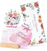 Ospelelf Floral Desk Calendar 2025-2026, Mini Pink Standing Motivational Rose Decorative Calendar...