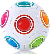 Vdealen Magic Rainbow Puzzle Ball, Fidget Ball Puzzle Brain Teaser Fidget Toy for Boys & Girls- B...