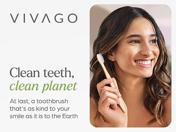 Bamboo toothbrushes soft bristles