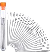 23 PCS Large Eye Sewing Needles, 2.36in Sewing Sharp Needles, Leather Embroidery Thread Needle, S...