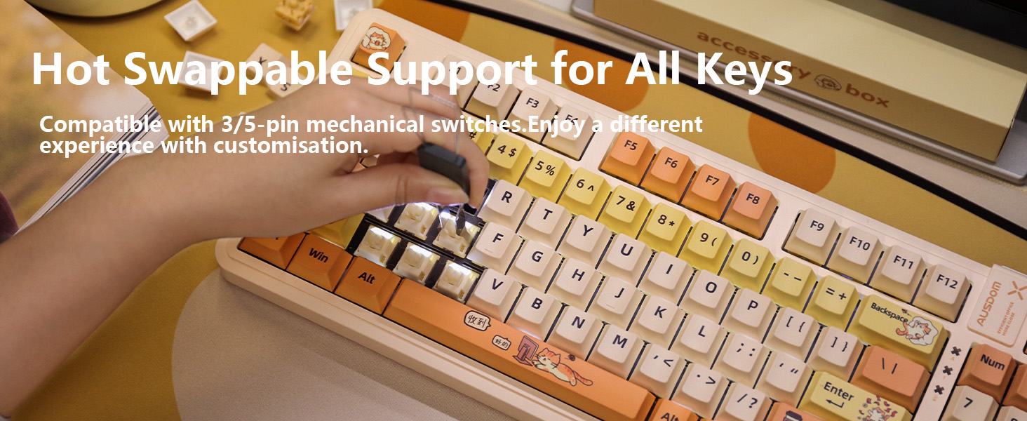 AUSDOM 98PRO Wireless Mechanical Keyboards
