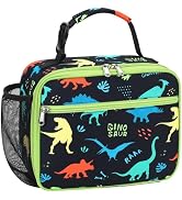 BrainyBees Lunch Bag for Boys - Insulated Kids Lunch Bag Reusable Boys Lunch Box with Water Bottl...