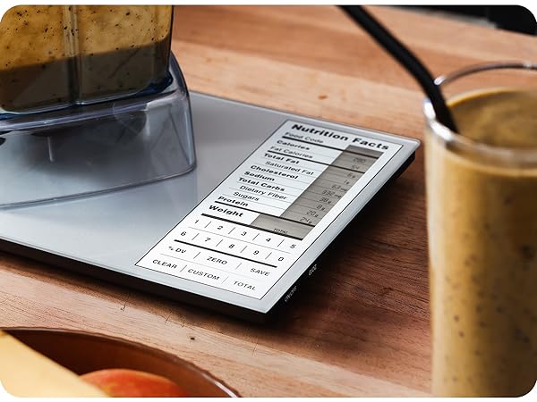 Save tools and settings on nutrition scale by greater goods for tracking macros