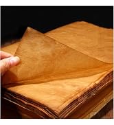 Diuhofart 100 Sheets Gampi Rice Paper, 13.8x16.5”, Handmade Antique Translucent Art Paper, Thin Y...