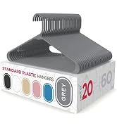 Sharpty Plastic Hangers Clothes Hangers for Clothing, Closet, Coats & Shirts - Durable, Thick, To...