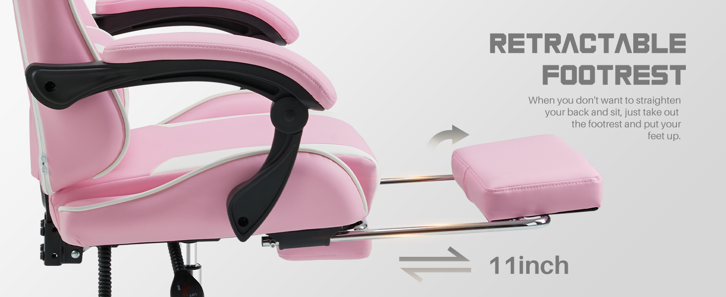 gaming chair with footrest