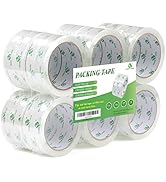 12 Rolls Crystal Clear Packing Tape Refill, Shipping Packaging Tape, 2 Mil 1.88 inch x 60 Yards f...