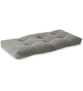 ELFJOY Tufted Bench Cushion Thicken Patio Furniture Cushions Classic Solid Color Porch Swing Cush...