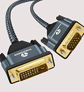 Thsucords DVI to VGA Cable 3.3FT, Uni-Directional DVI-D to VGA Adapter Male to Male Gold-Plated B...