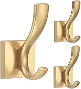 TOFIIGREM Double Hook Towel Hooks, Heavy Duty Thick Bath Coat Hooks Aluminum Alloy Wall Hooks for...